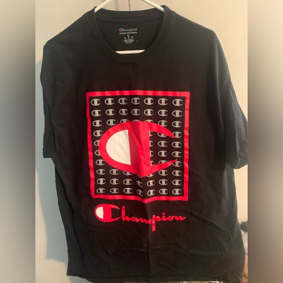 CHAMPION TAB GRAPHIC TEE SHIRT BLACK MENS SIZE X LARGE - Picture 1 of 5